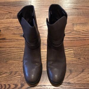 J. Crew Ryder Short Leather Buckle Boots